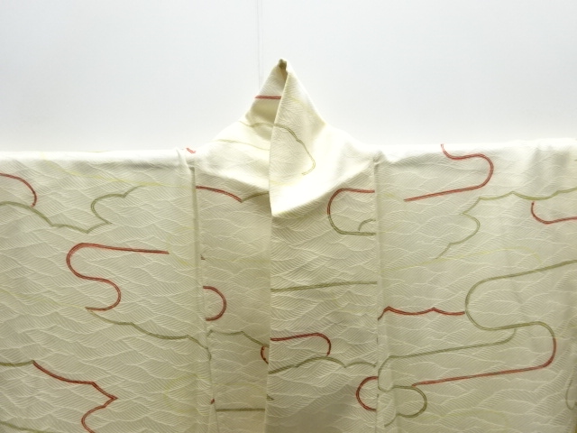  雲にヱ霞模様小紋着物